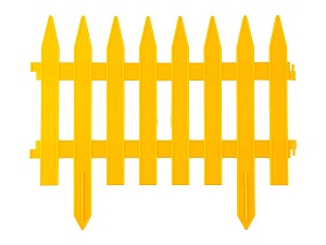 Забор декоративный GRINDA "КЛАССИКА", 28x300см, желтый  422201-Y