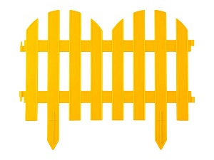Забор декоративный GRINDA "ПАЛИСАДНИК", 28x300см, желтый  422205-Y