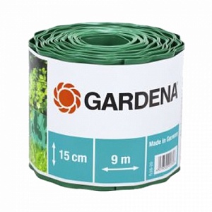 Бордюр зеленый 15 см, длина 9 м Gardena  00538-20.000.00
