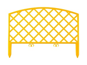 Забор декоративный GRINDA "ПЛЕТЕНЬ", 24x320см, желтый  422207-Y